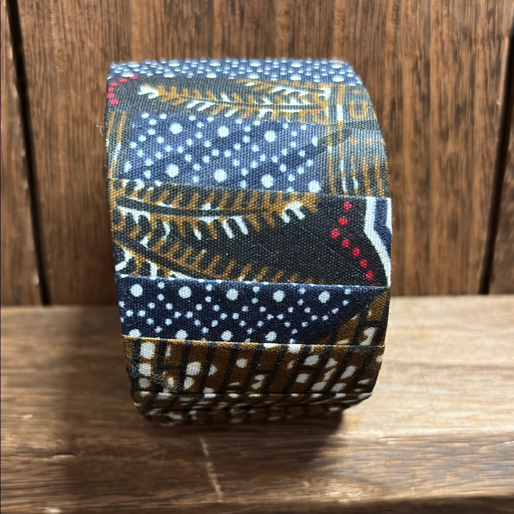 Patterned African Fabric cuff bracelet